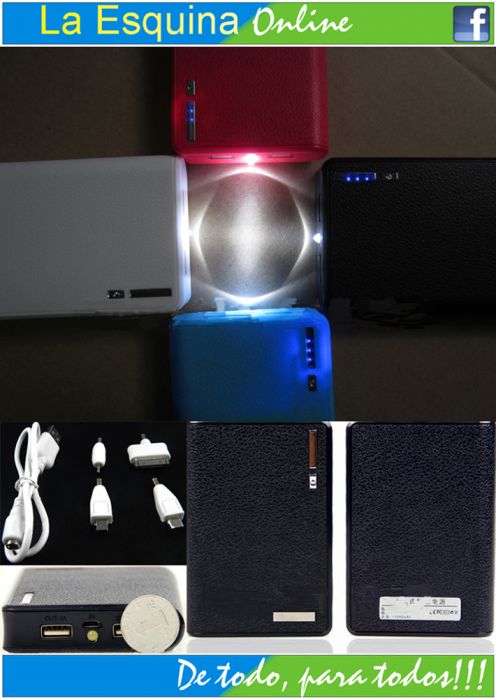 Batería externa de 1200MaH USB, para cargar celulares, tablets, etc.
