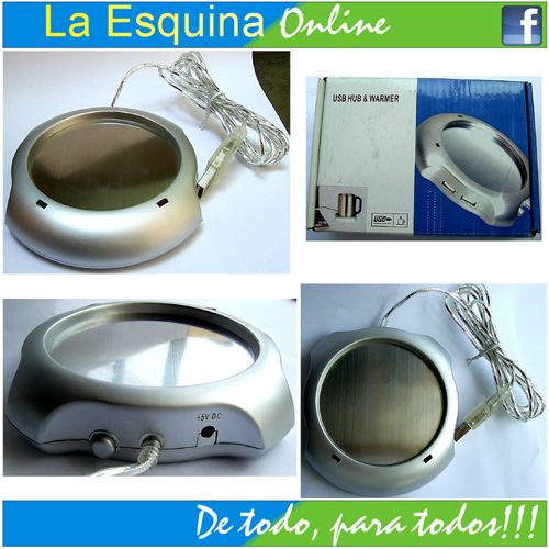 Hub USB de 4 puertos y Calentador de taza de té.