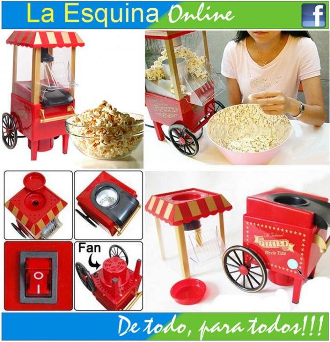 Mini carro de canchita Pop Corn. Para ver películas en casa.
