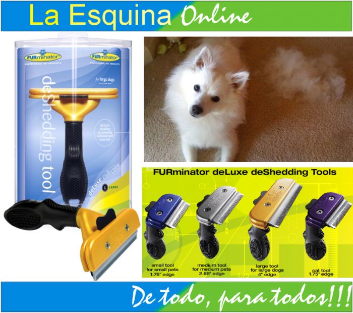Cepillo con 90% de eficiencia para mascotas. FURminator.