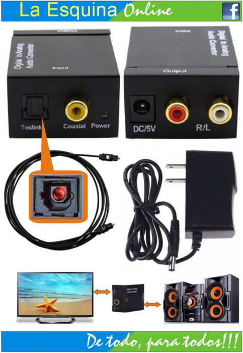 Convertidor de Audio Digital a RCA analógico.