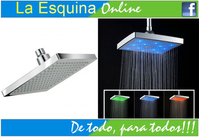 Ducha Led multicolor con sensor de temperatura.