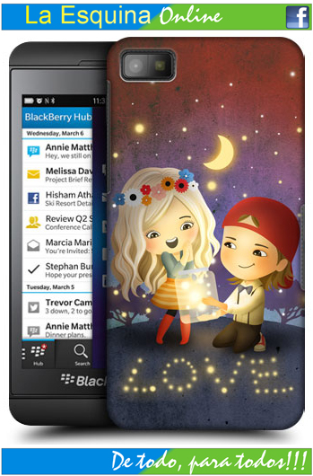 Funda dura posterior con lindo diseño para Blackberry Z10.