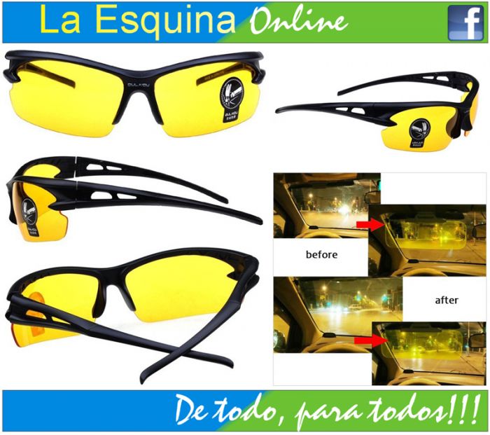 Gafas / Lentes HD de alta definición especial para conducir vehículos de noche.