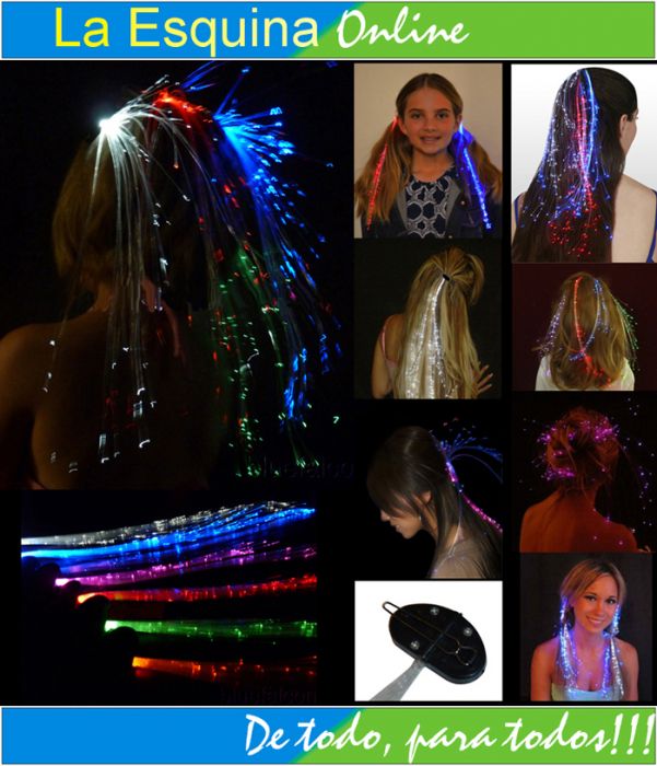 Extensión luminosa para cabello.