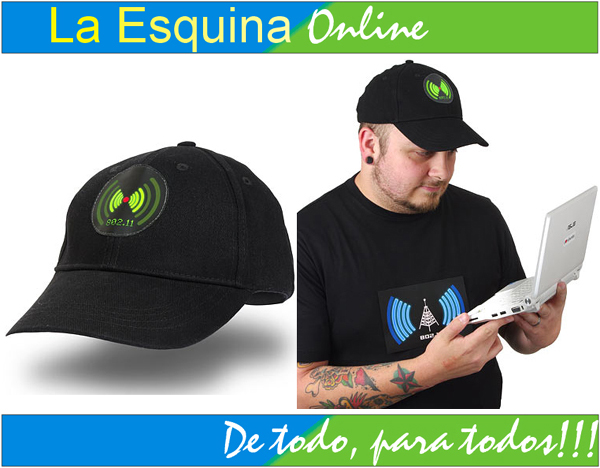 Gorro con detector de señal Wi-Fi. Portátil y a la moda.