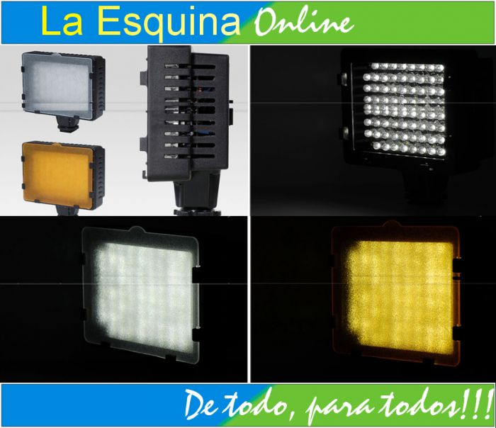 Lámpara para cámaras filmadoras de 76 Leds.