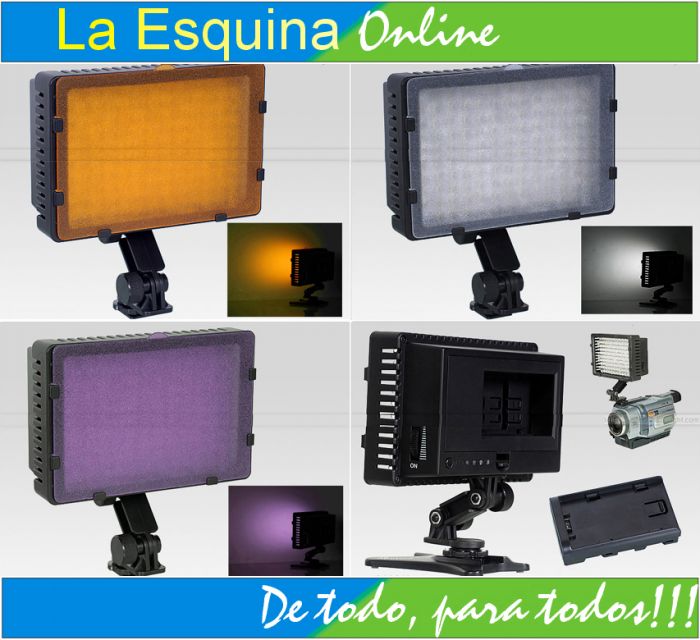 Lámpara para cámaras filmadoras de 160 Leds.