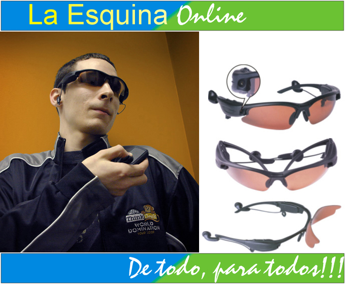 Lentes con MP3 de 4gb y cámara oculta de 1.3mp.