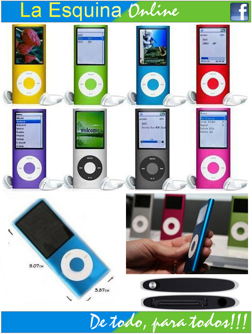 MP4 con pantalla LCD de 2” de 8GB. Con música, radio FM, Reproductor de video y juegos