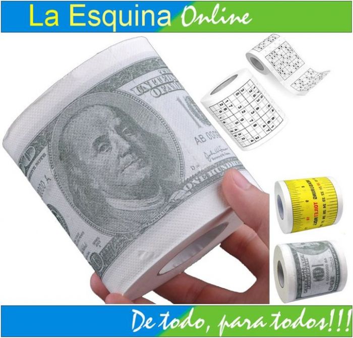 Papel Higiénico de Dólares y Sudoku.
