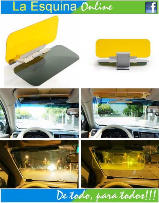 Parasol de dÃ­a y noche. Visera antideslumbrante universal para autos.