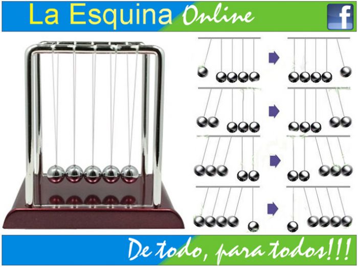 Péndulo De Newton. Adorno O Experimento De Física. 9x9x7.5cm.