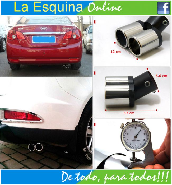 Silenciador de doble tubo, tipo Y.