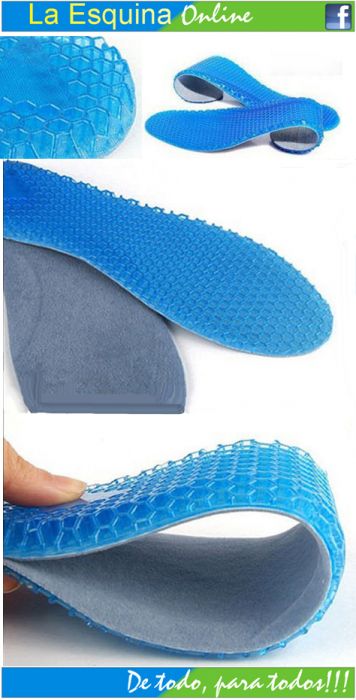 Plantilla de zapato anti olor y suave de gel.