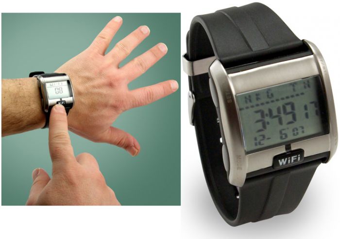 Detector de señal Wi Fi ahora en el reloj de mano.