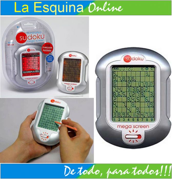 Sudoku electrónico con iluminado portátil.