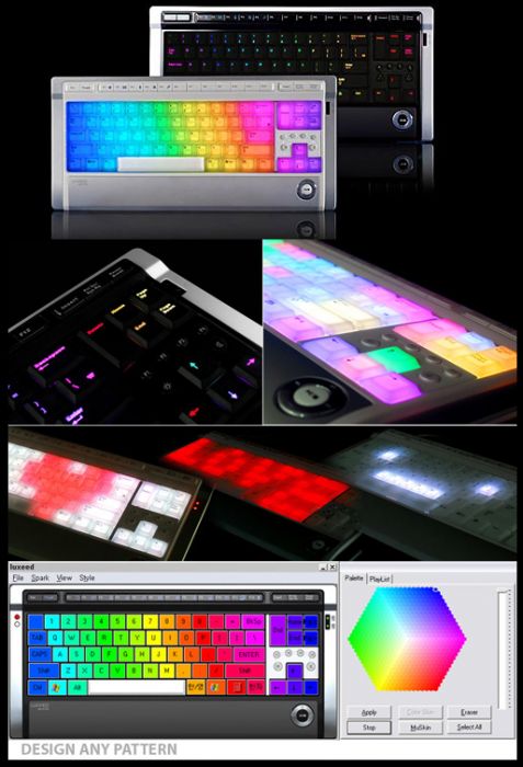 Teclado luminoso, programable a su estilo.