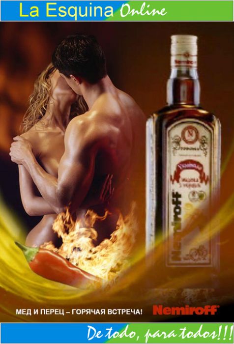 Vodka Nemiroff  con sabor a Miel y Pimienta.