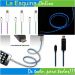 Cable USB luminoso para cargar o transferir data de celulares Android.